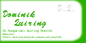 dominik quiring business card
